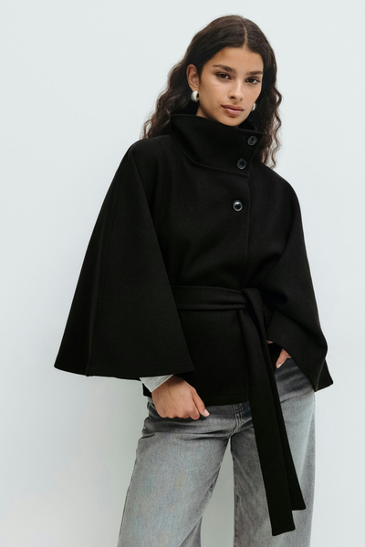 Katarína™ | Elegantný Plášť s Opaskom