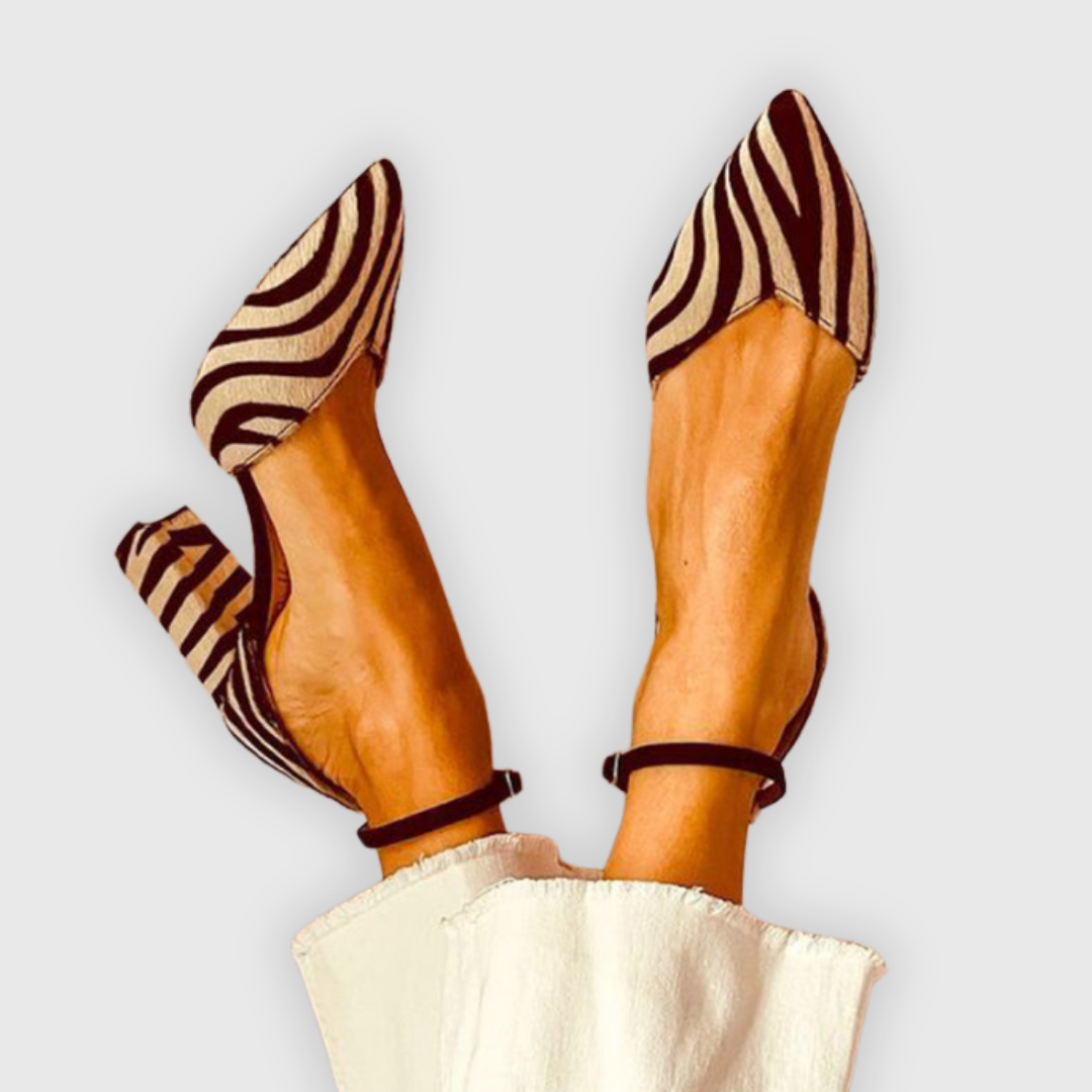 Silvia™ | Zebra Vzor Sandále