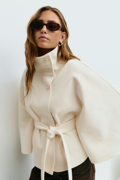 Katarína™ | Elegantný Plášť s Opaskom