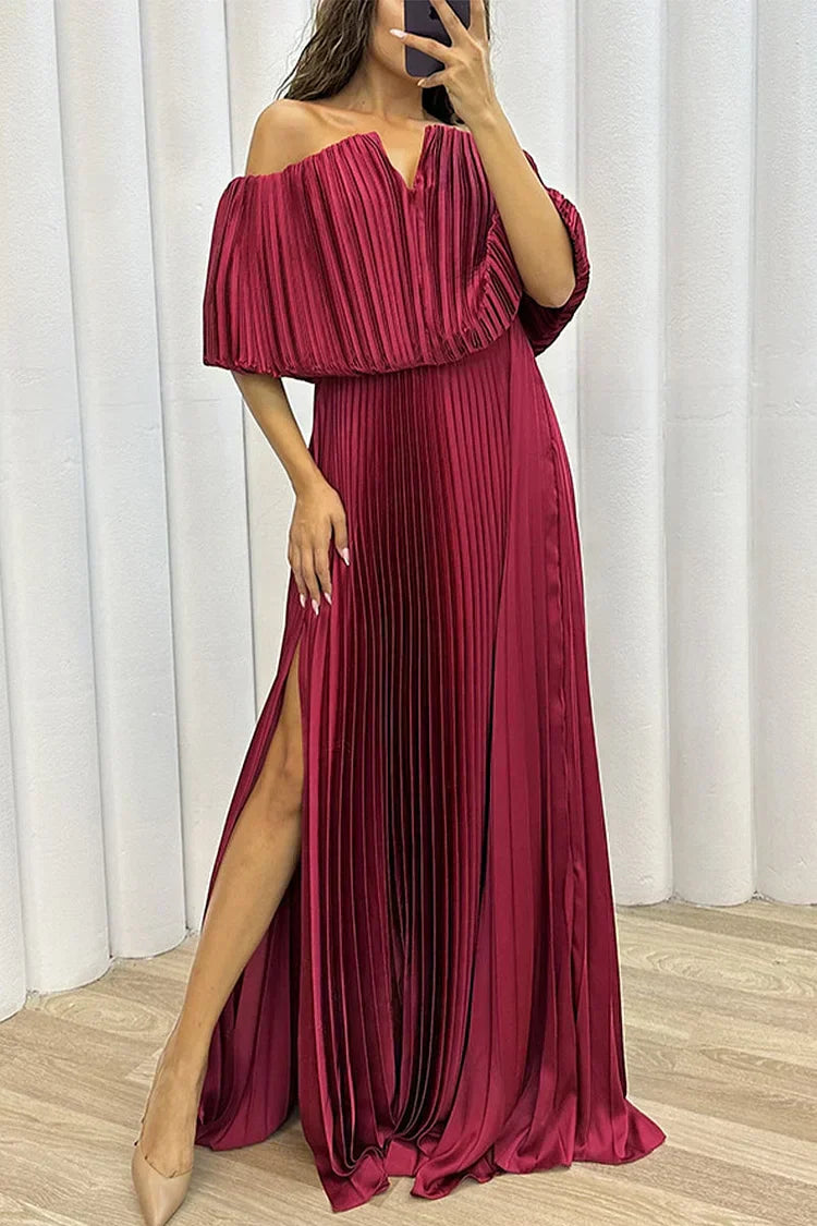 Keren™ | Elegantná maxi plisovaná šaty