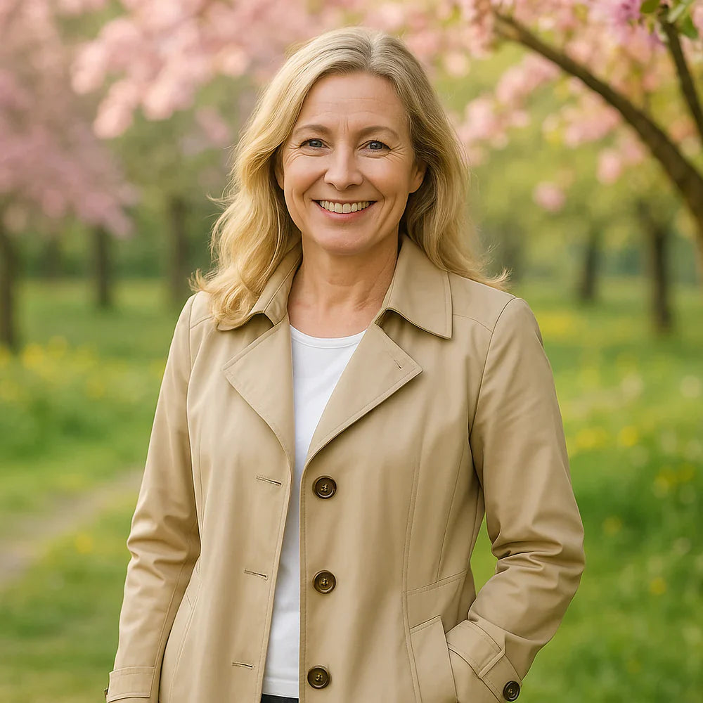 Elisenda - Klasický Stredne Dlhý Trenčkot s Esenciálnym Dizajnom