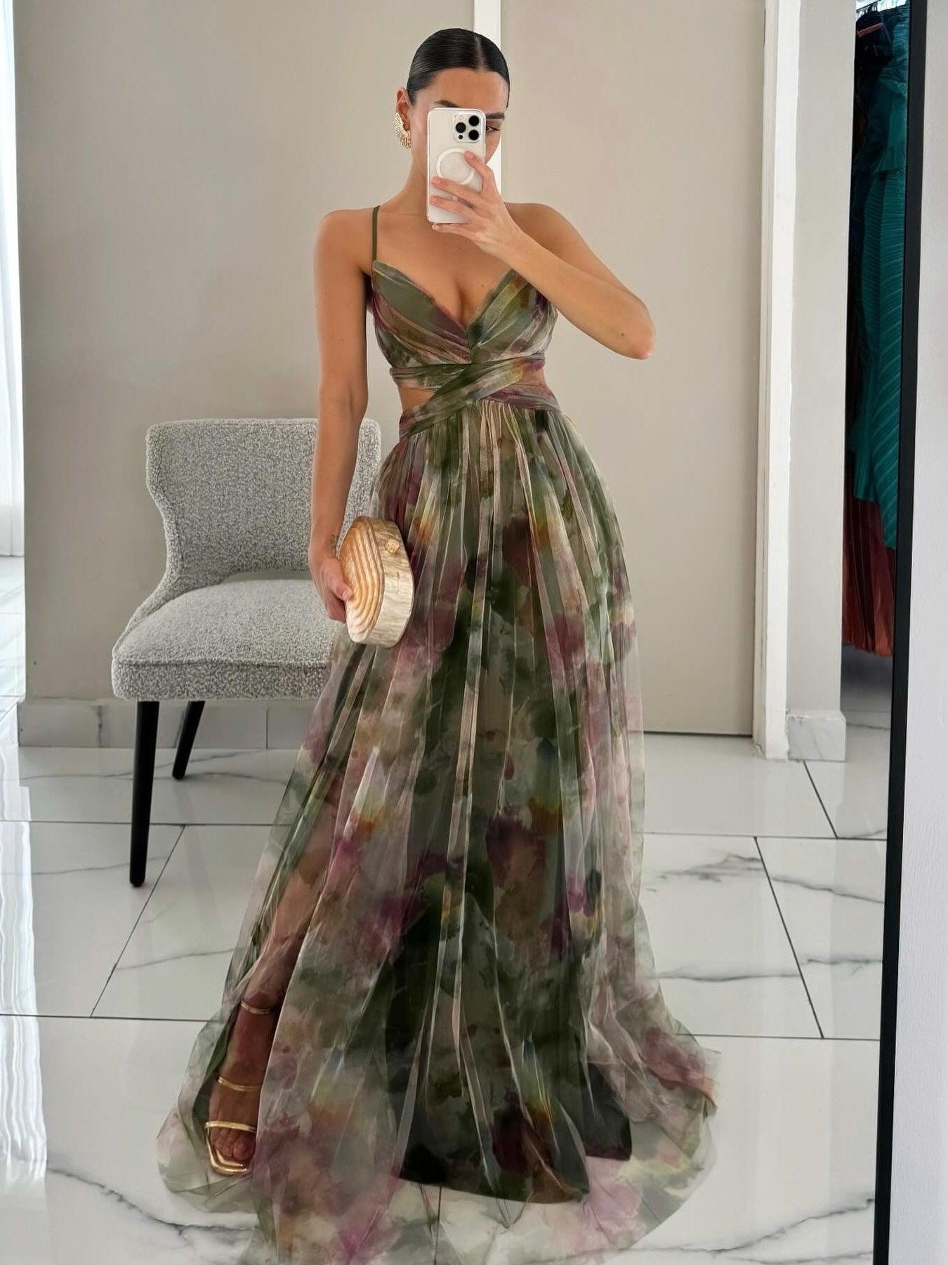 Veronika™ | Elegantné Maxi Kvetinové Šaty