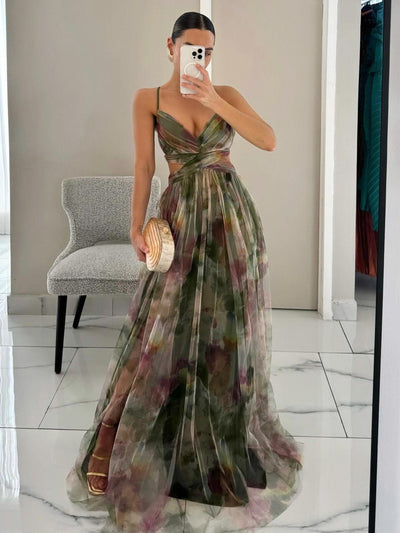 Veronika™ | Elegantné Maxi Kvetinové Šaty