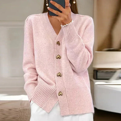 Grace - Srdcový Cardigan s Tlačidlami
