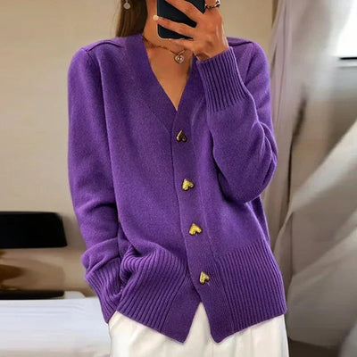Grace - Srdcový Cardigan s Tlačidlami