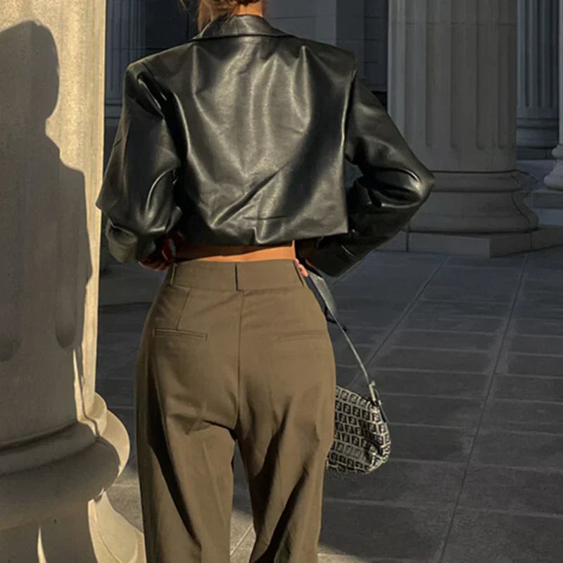 Élise™ | Elegantná Kožená Bunda