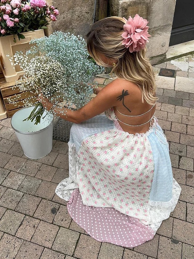Simona™ | Patchwork Šaty Ramienka