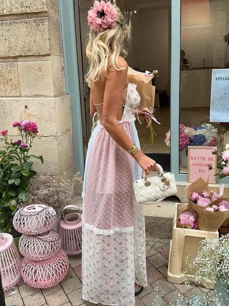 Simona™ | Patchwork Šaty Ramienka