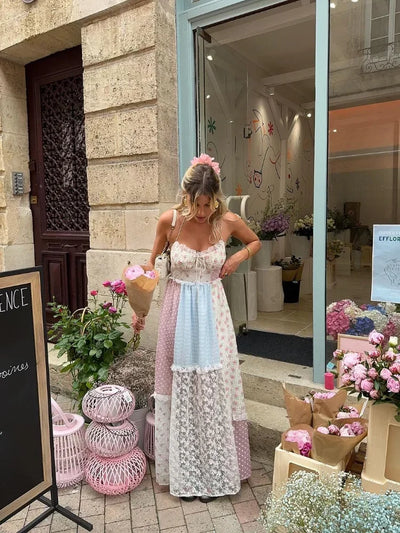 Simona™ | Patchwork Šaty Ramienka