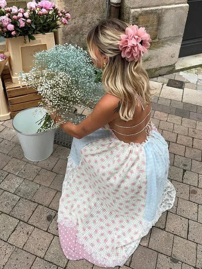 Simona™ | Patchwork Šaty Ramienka