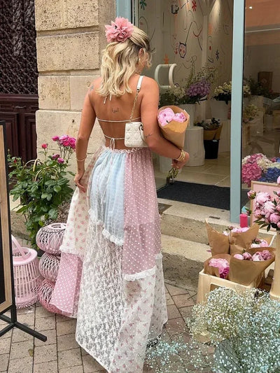 Simona™ | Patchwork Šaty Ramienka