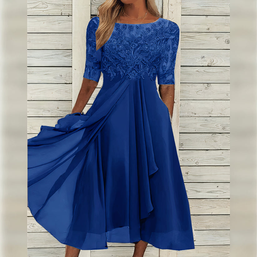 Lia™ | Elegantná čipková midi šaty