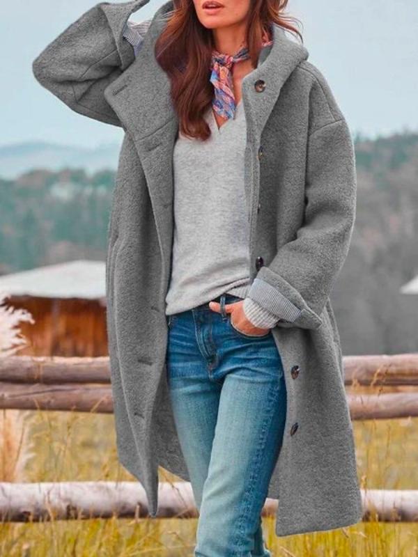 Nattie - Elegantný Polodlhý Zimný Kabát