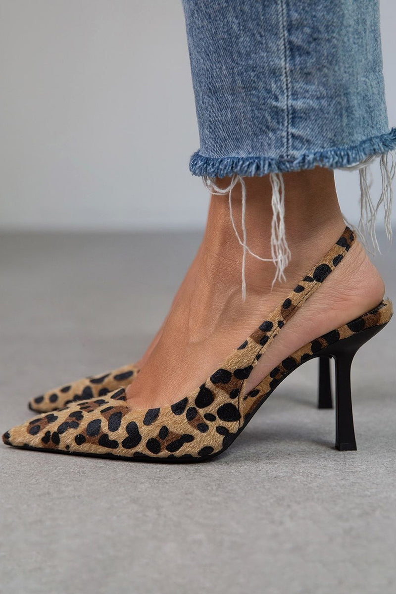 Liorina | Khaki lodičky s leopardím vzorom a špicatou špičkou