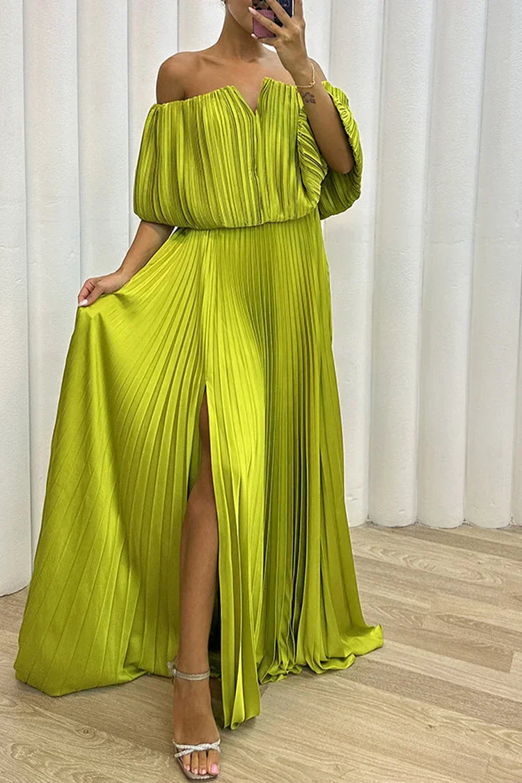 Keren™ | Elegantná maxi plisovaná šaty