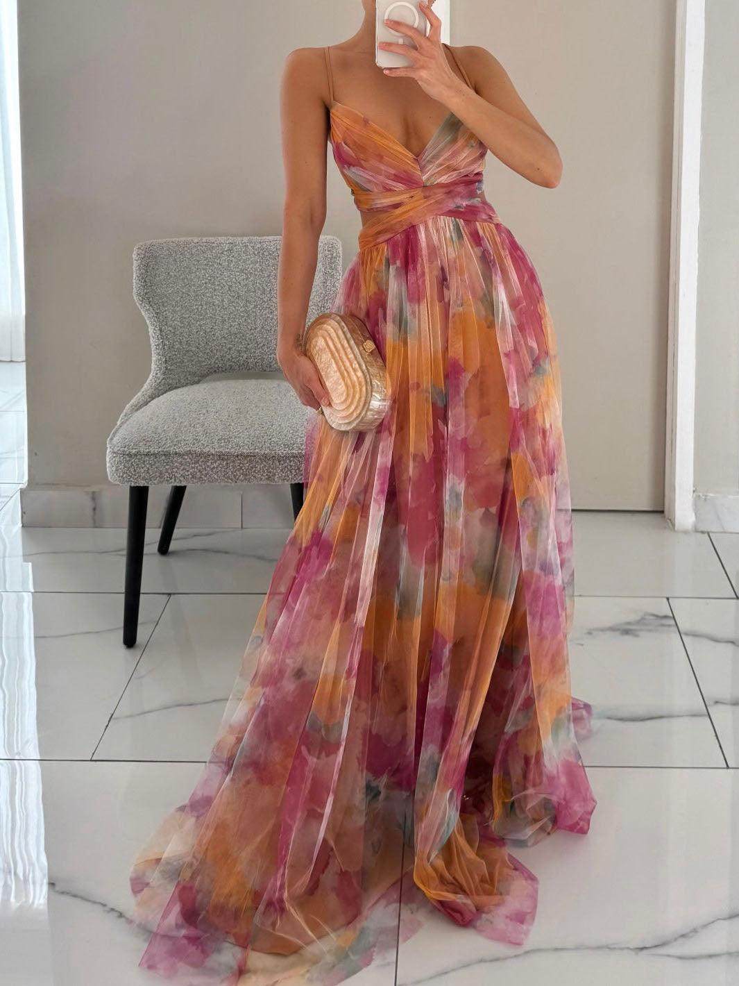 Veronika™ | Elegantné Maxi Kvetinové Šaty