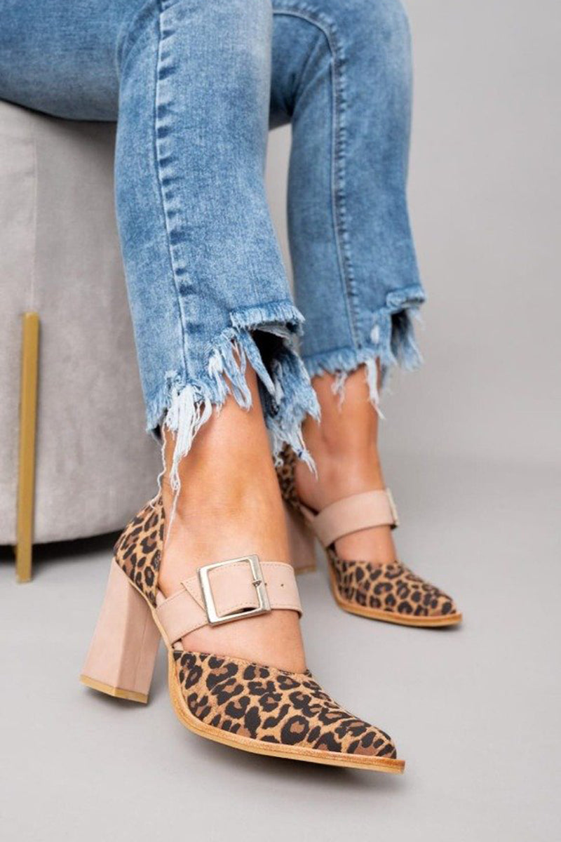 Simona™ | Semišové Leopardie Sandále