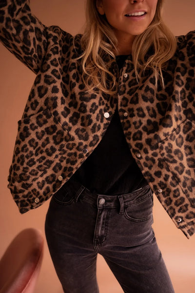 Vicky - Prémiová trendy bunda s leopardím vzorom
