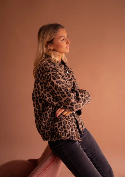Vicky - Prémiová trendy bunda s leopardím vzorom
