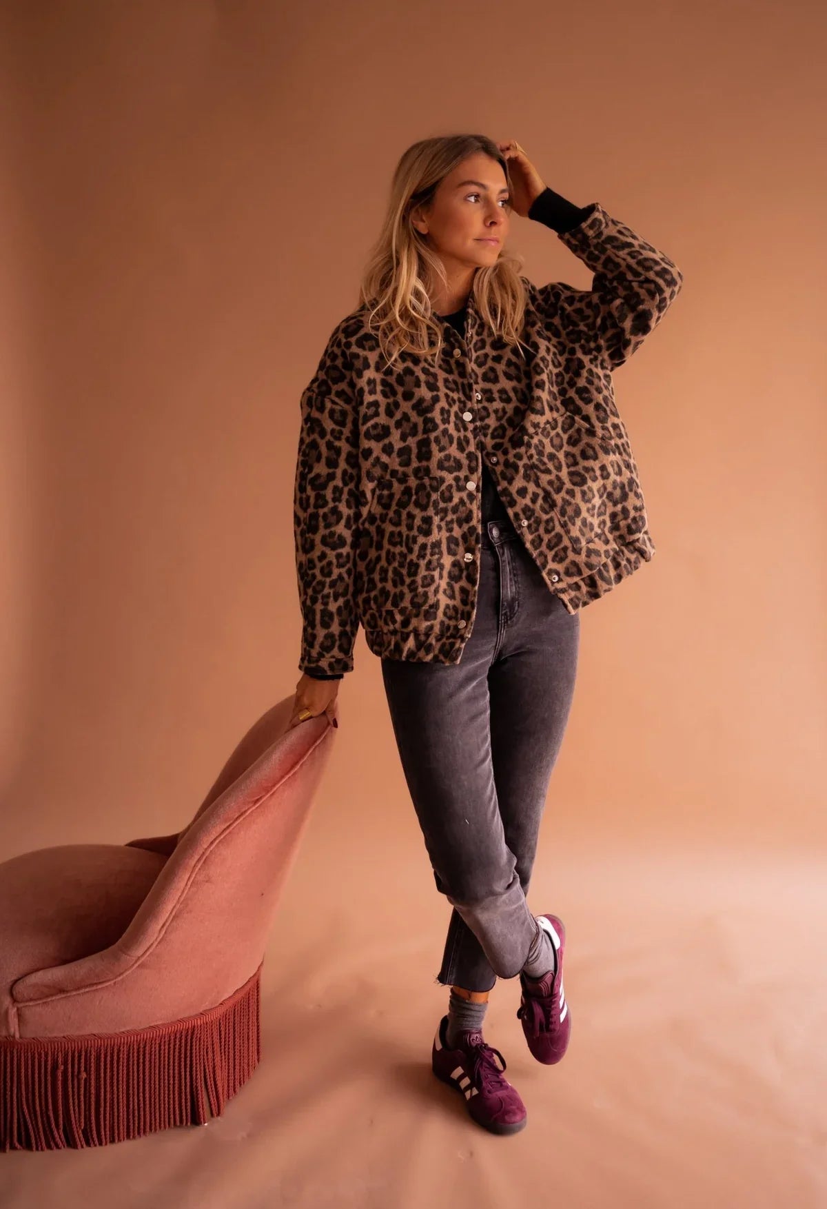 Vicky - Prémiová trendy bunda s leopardím vzorom