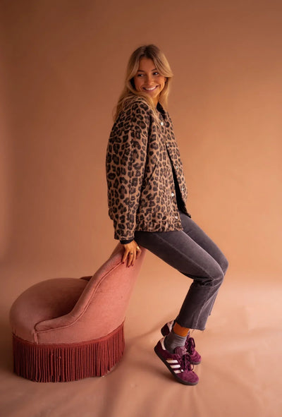 Vicky - Prémiová trendy bunda s leopardím vzorom